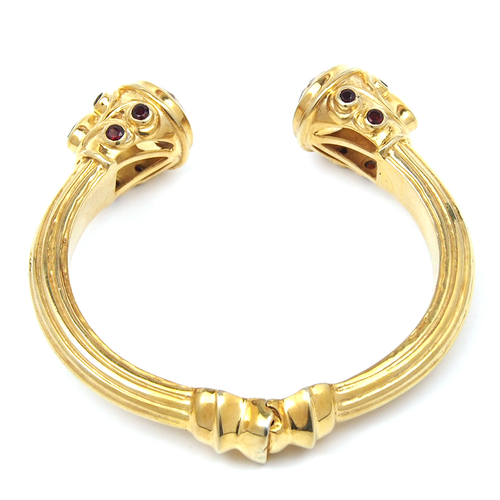Citrine, Peridot and Garnet Bangle