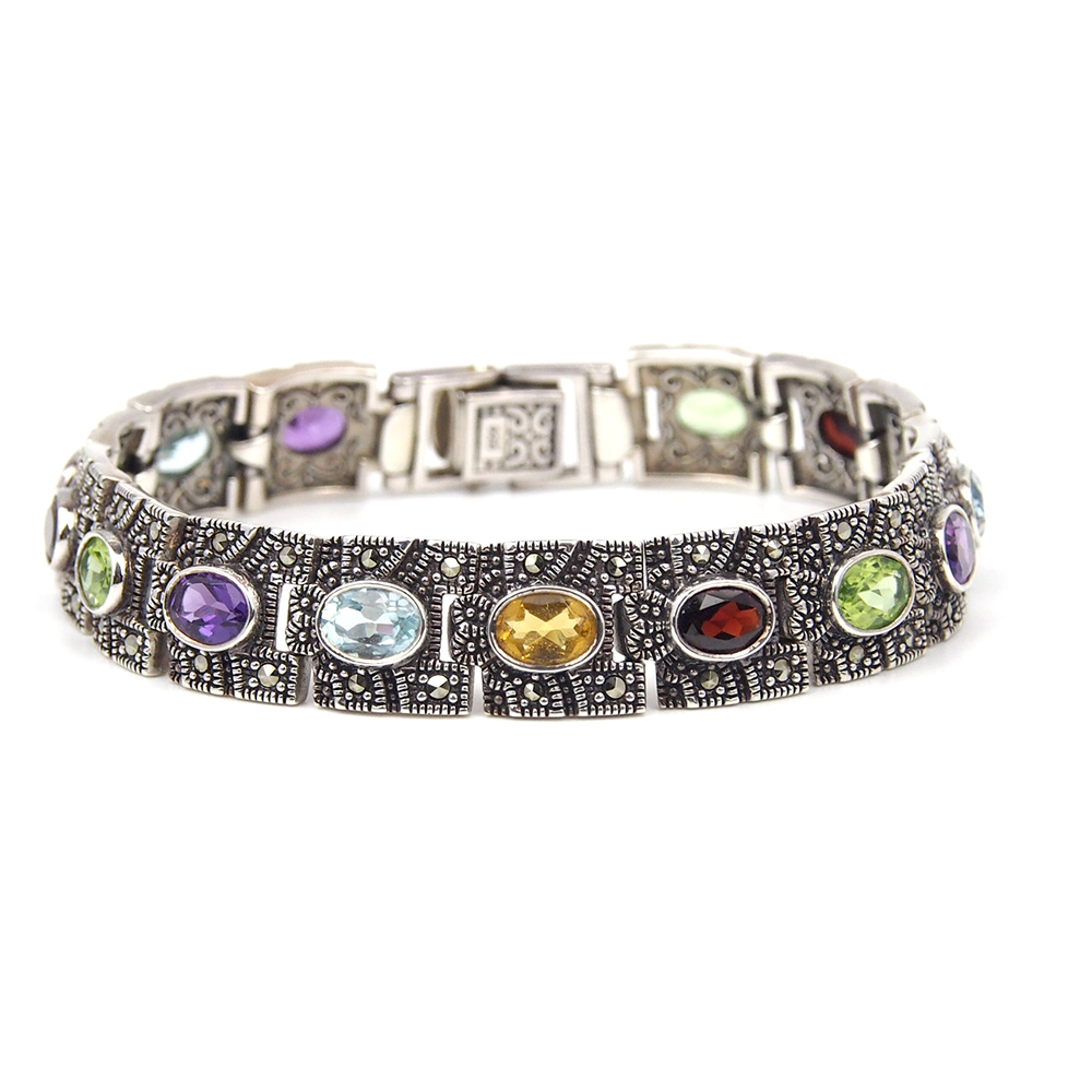 Marcasite Multi Stone Bracelet