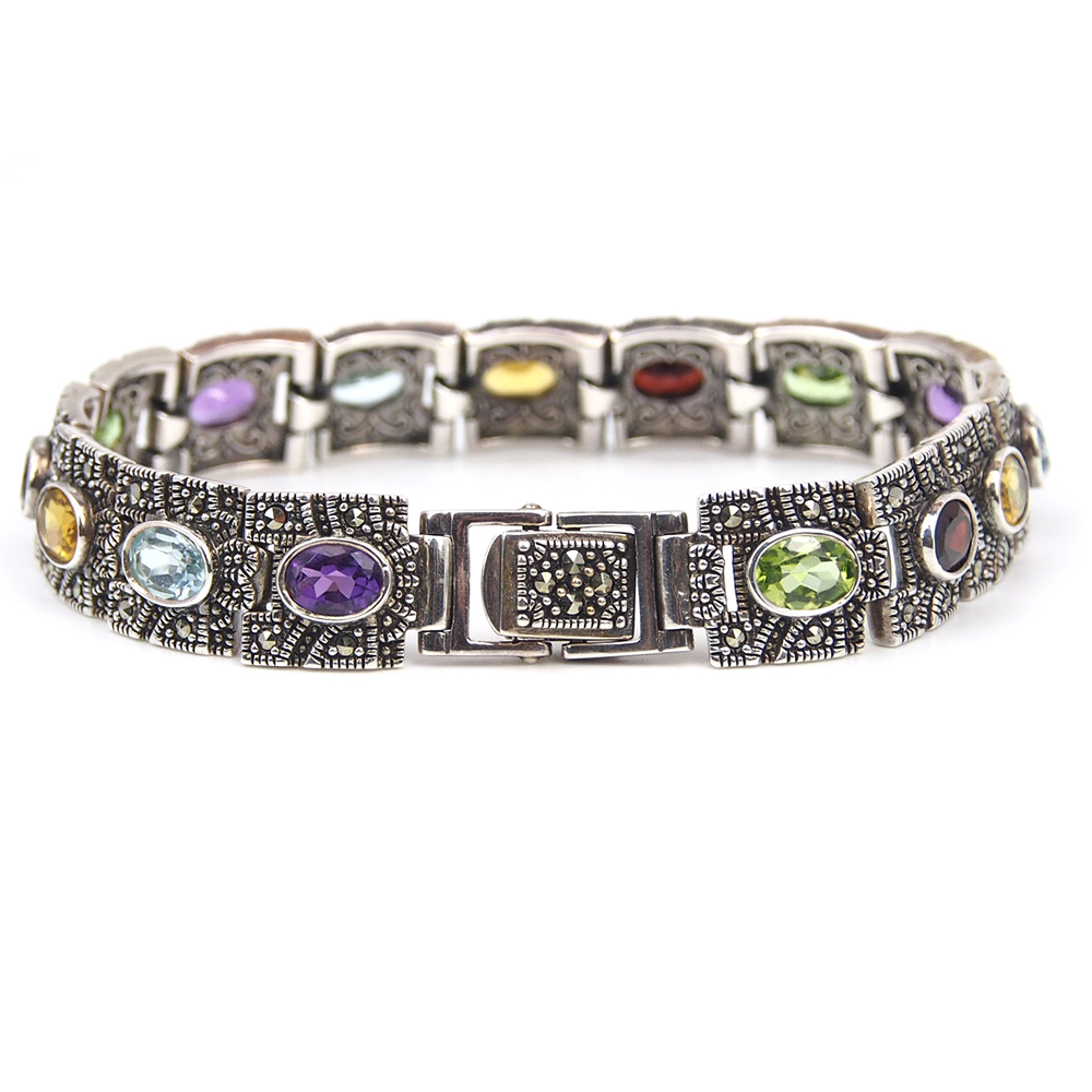 Marcasite Multi Stone Bracelet