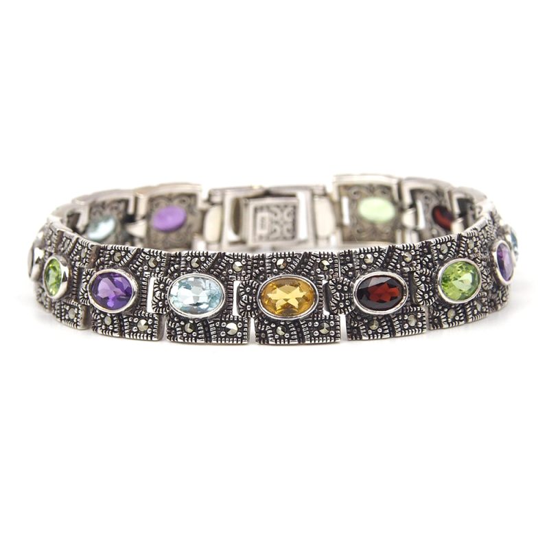 Marcasite Multi Stone Bracelet