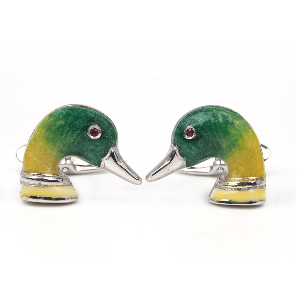 Cufflinks - Enamel Ducks
