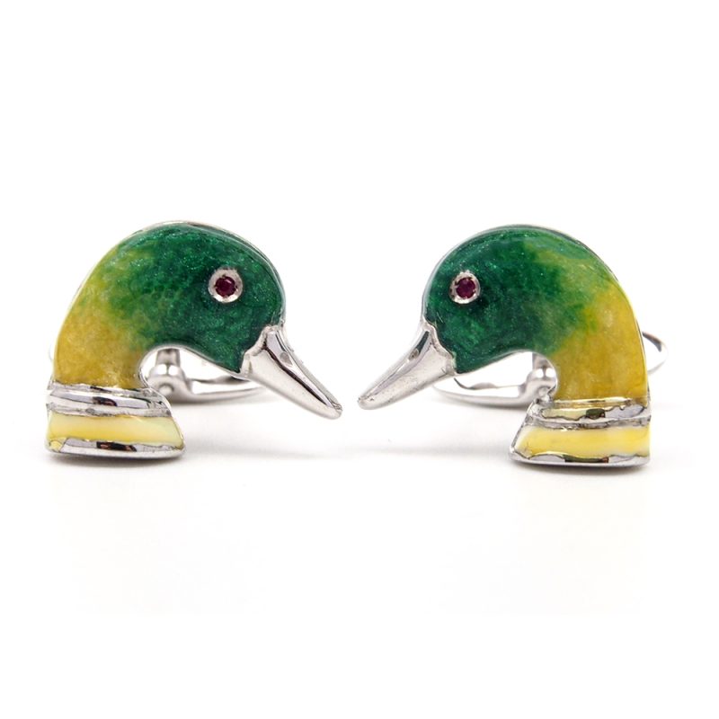 Cufflinks - Enamel Ducks