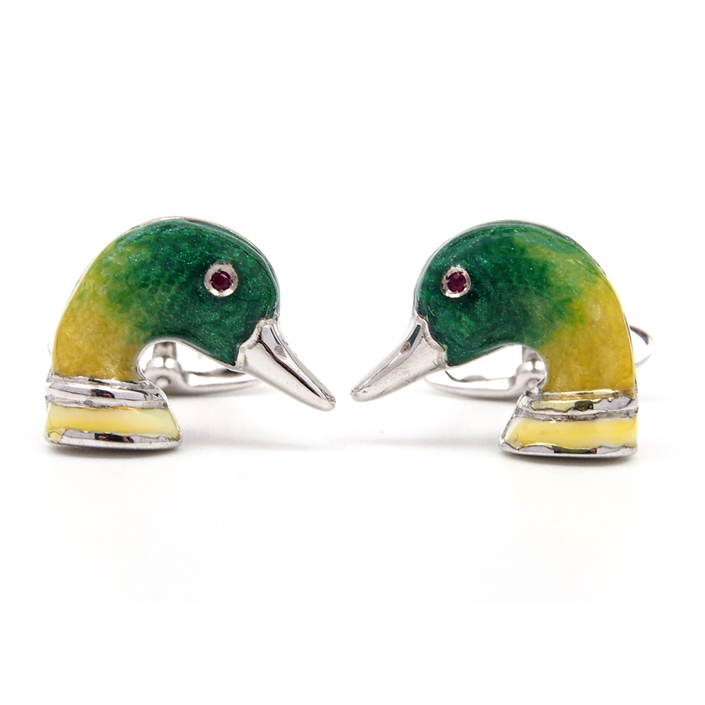 Cufflinks - Enamel Ducks