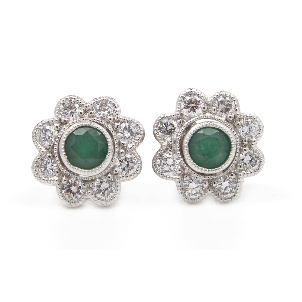 Sapphire, Ruby and Emerald Stud Earrings - Interchangeable