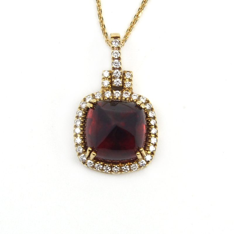Garnet and Diamond Pendant