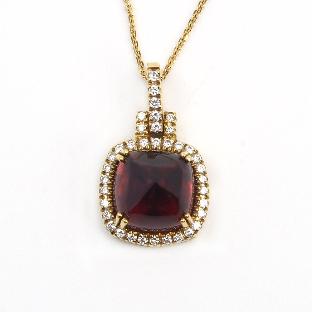 Garnet and Diamond Pendant