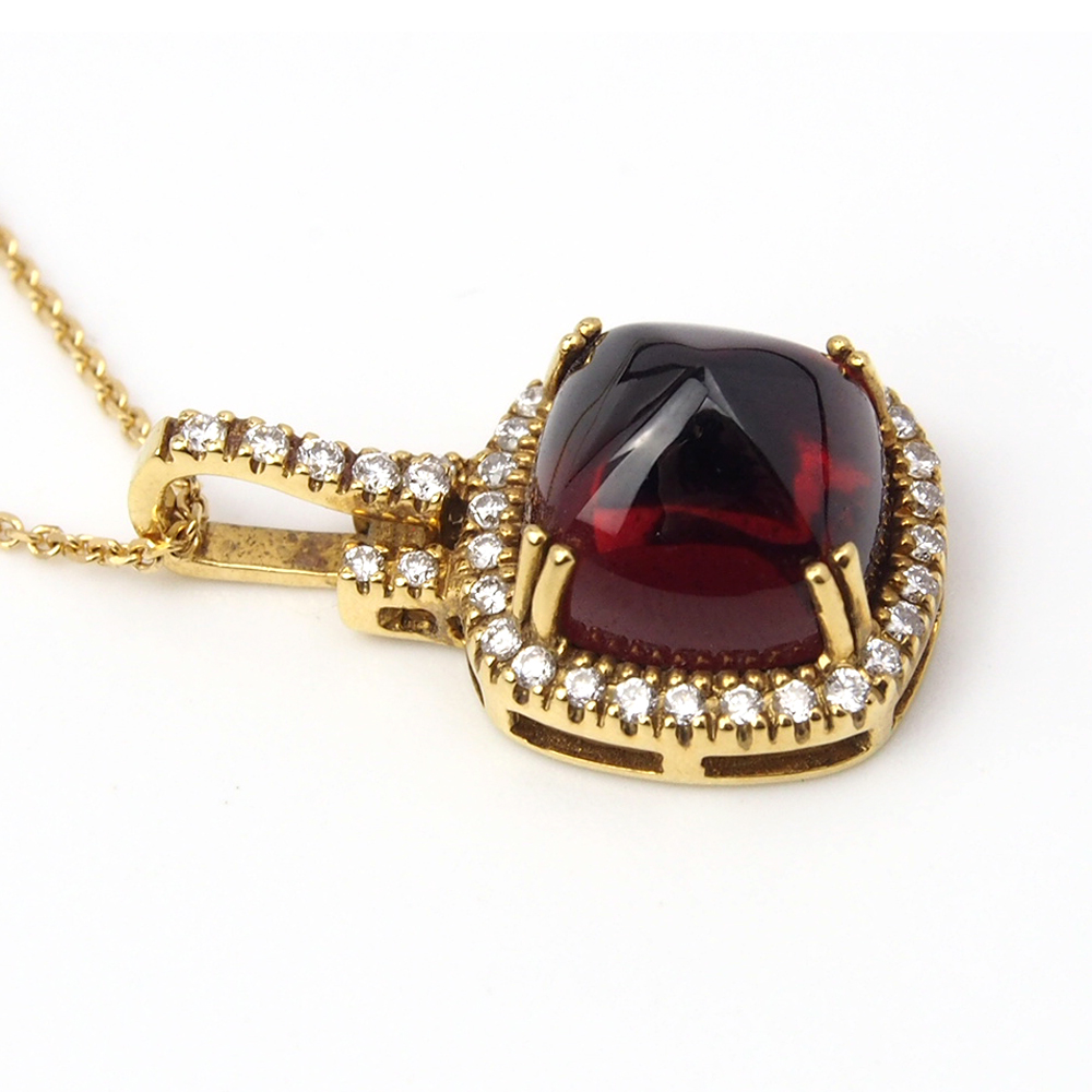 Garnet and Diamond Pendant