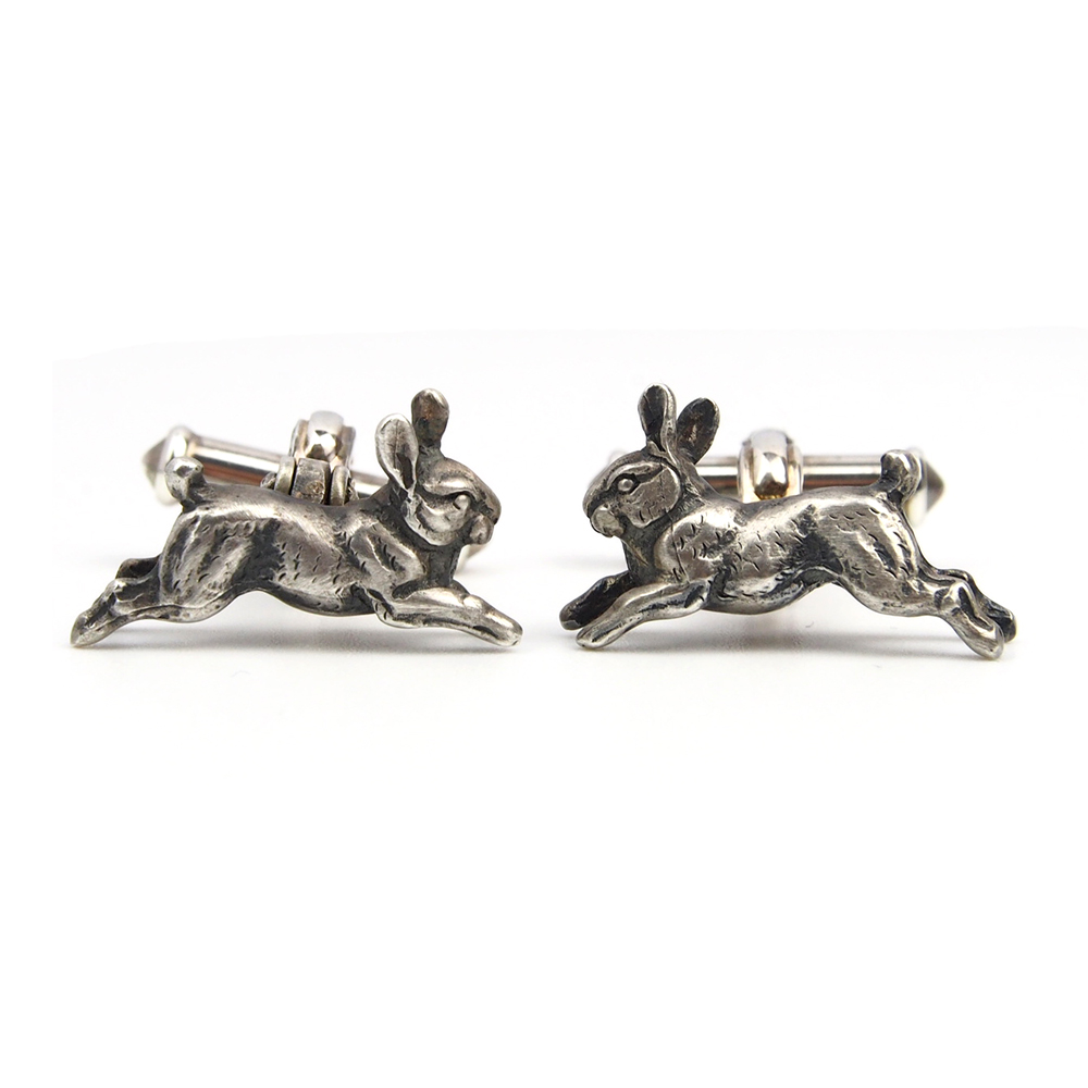Cufflinks - Silver Rabbits