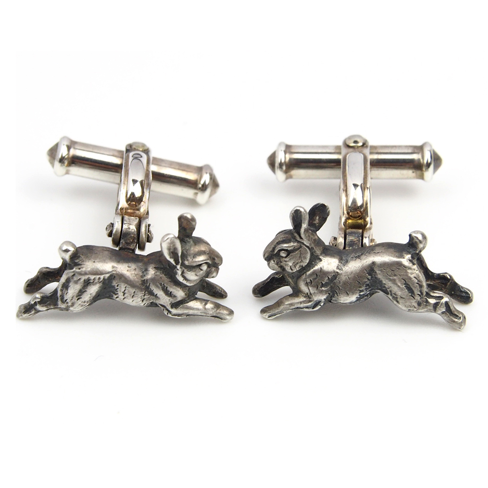 Cufflinks - Silver Rabbits