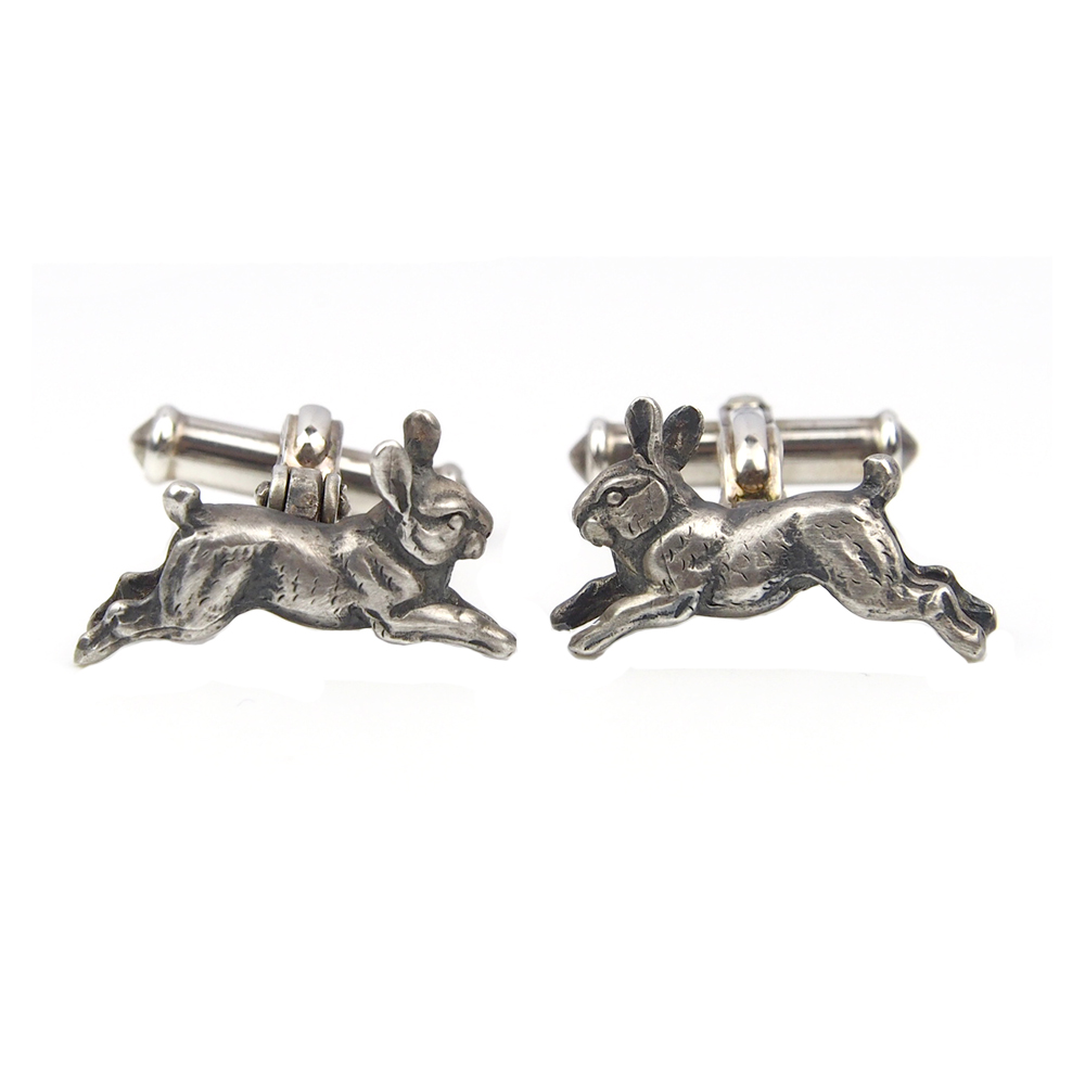 Cufflinks - Silver Rabbits