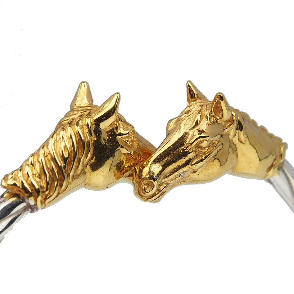 Silver Equestrian Bangle
