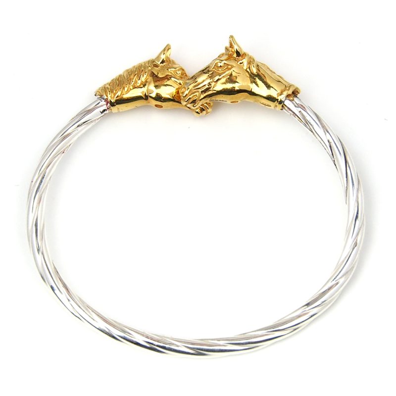 Silver Equestrian Bangle