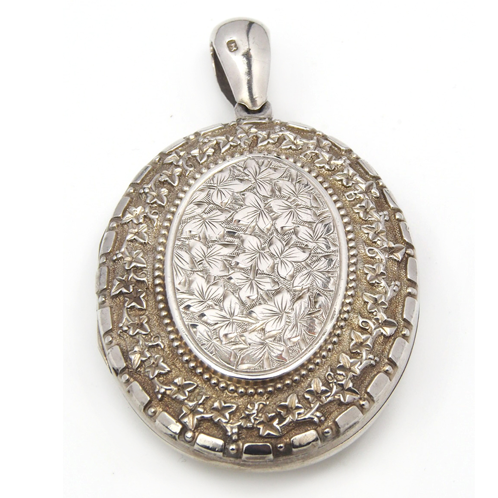 Victorian Silver Locket Birmingham 1880