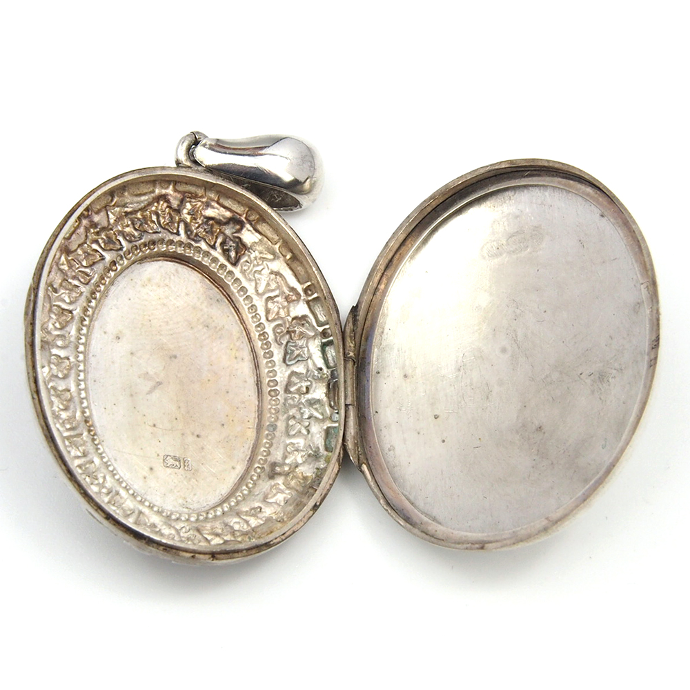 Victorian Silver Locket Birmingham 1880