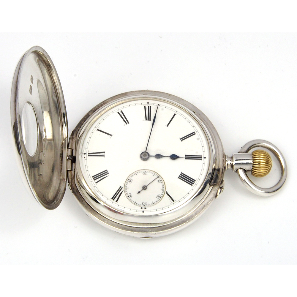 Victorian Silver Half Hunter Pocket Watch