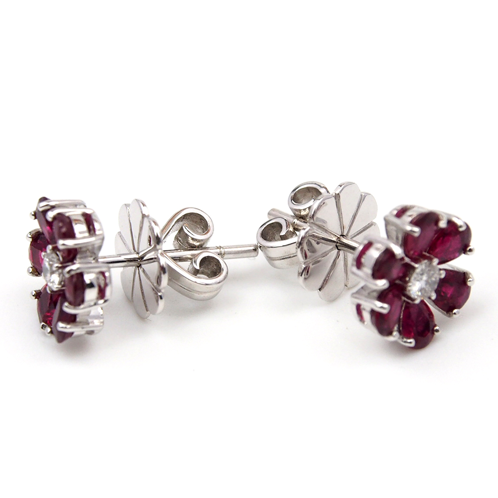 Ruby and Diamond Earrings