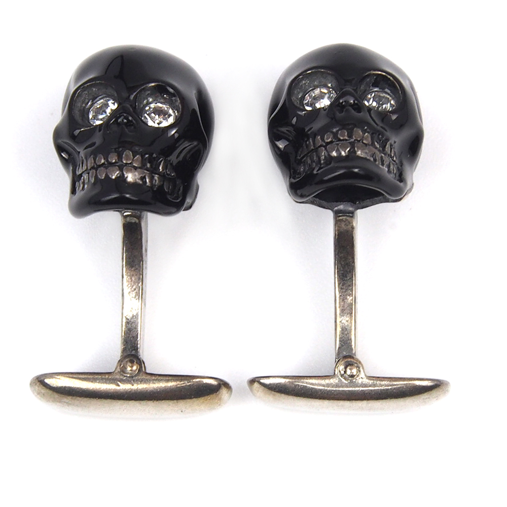 Cufflinks - Silver Skeleton Skulls