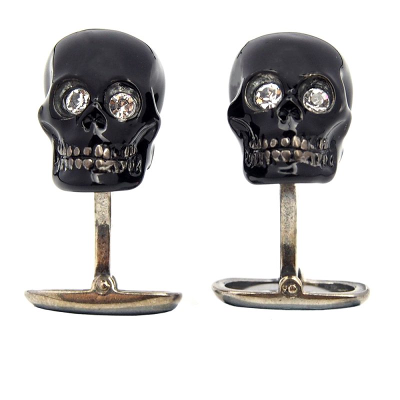 Cufflinks - Silver Skeleton Skulls