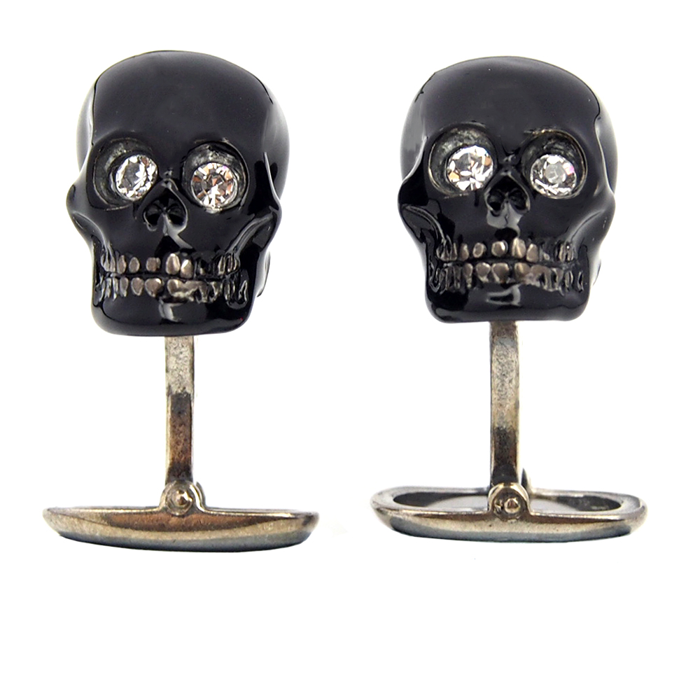 Cufflinks - Silver Skeleton Skulls