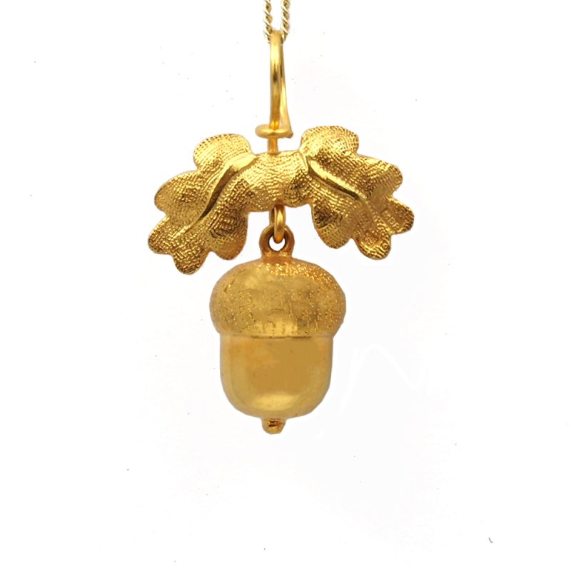 Gold Acorn Pendant