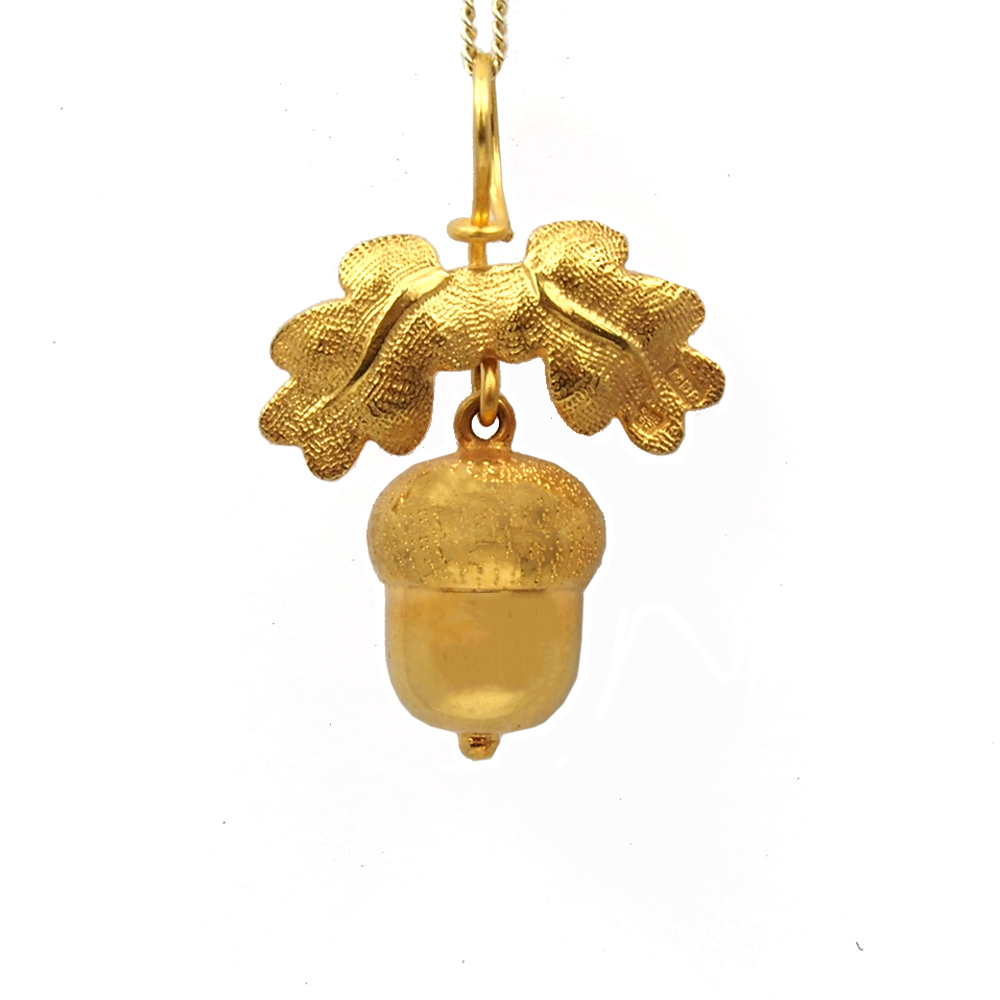Gold Acorn Pendant