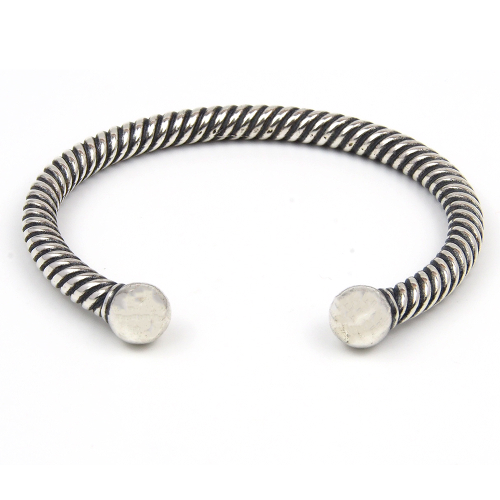 Silver Torque Bangle