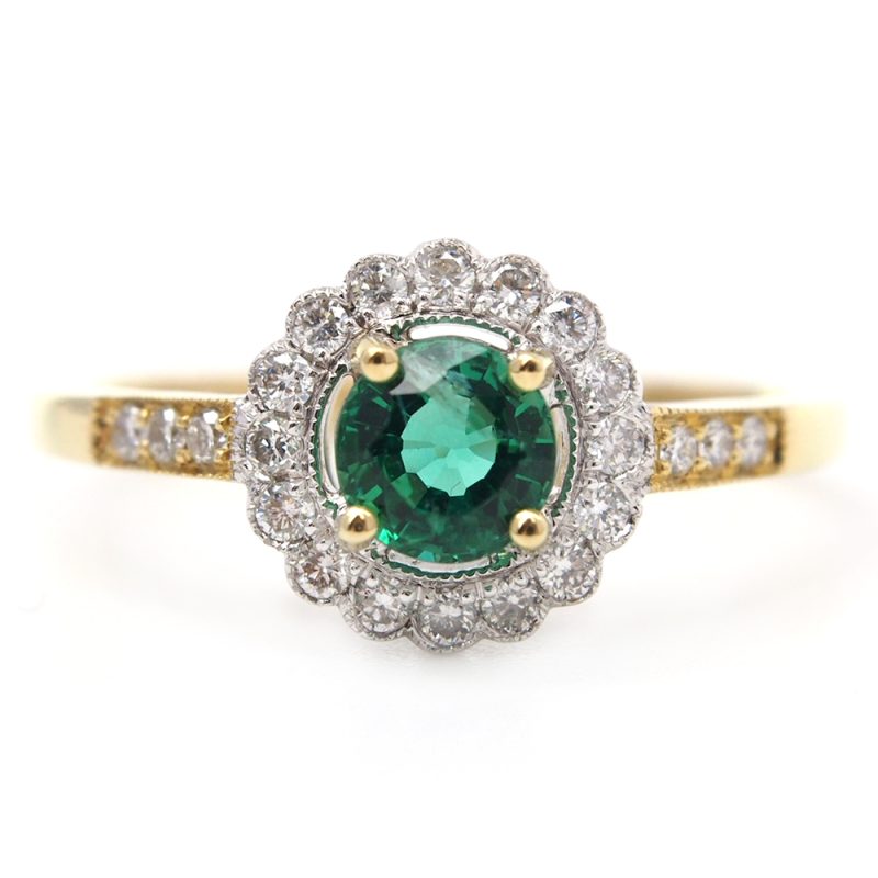 Emerald and Diamond Ring