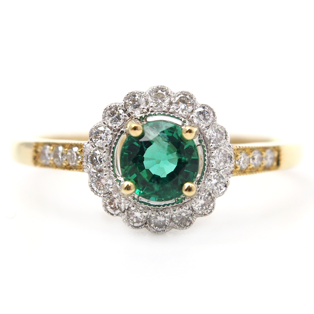 Emerald and Diamond Ring