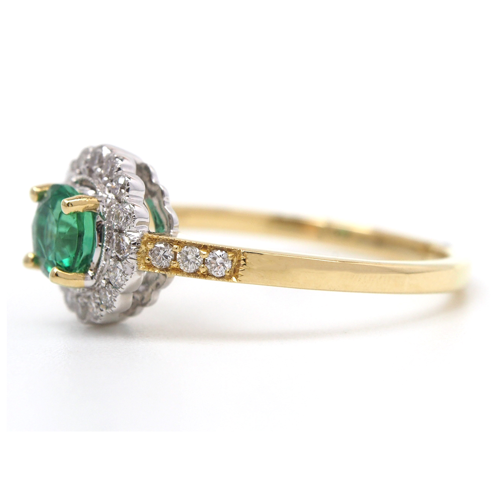 Emerald and Diamond Ring