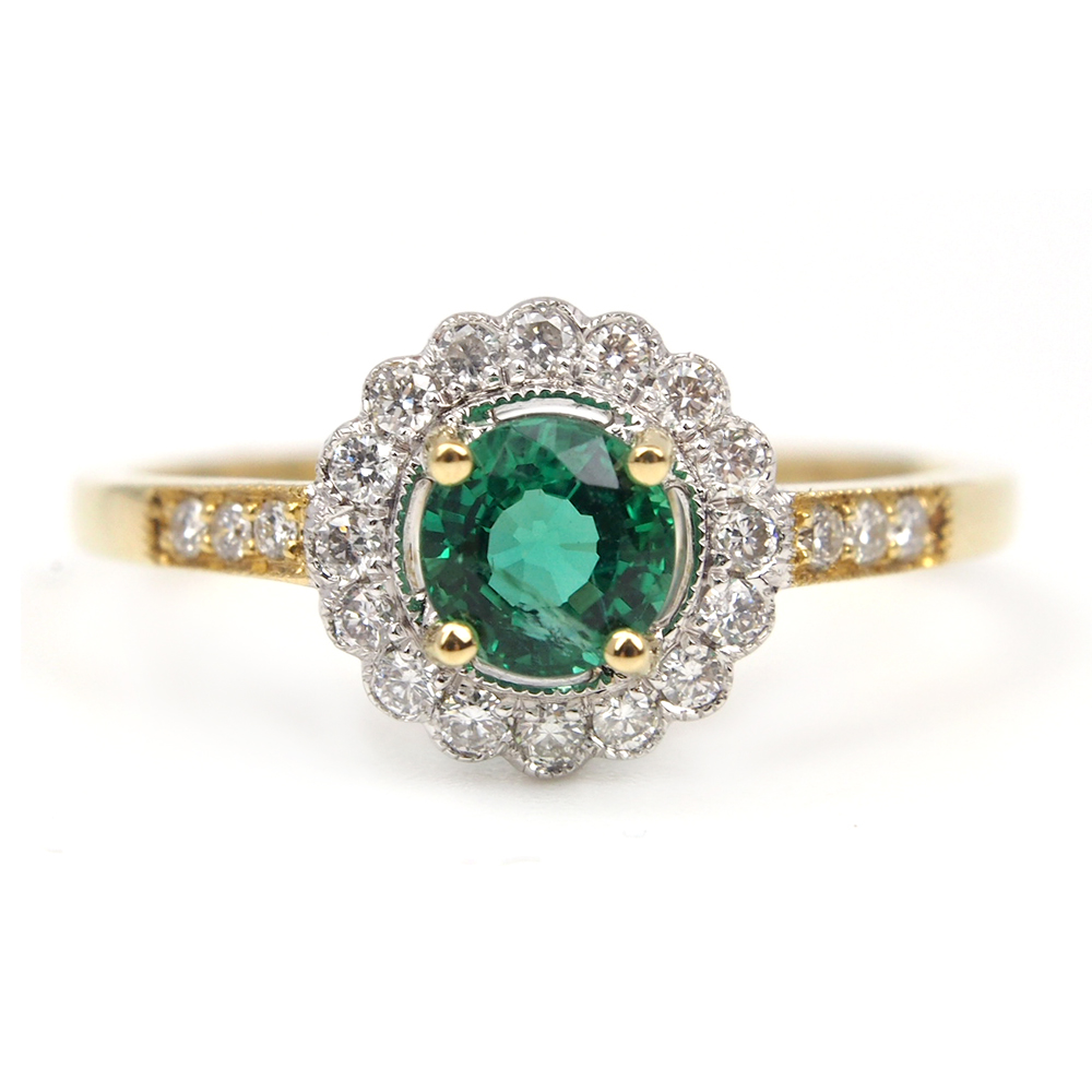 Emerald and Diamond Ring