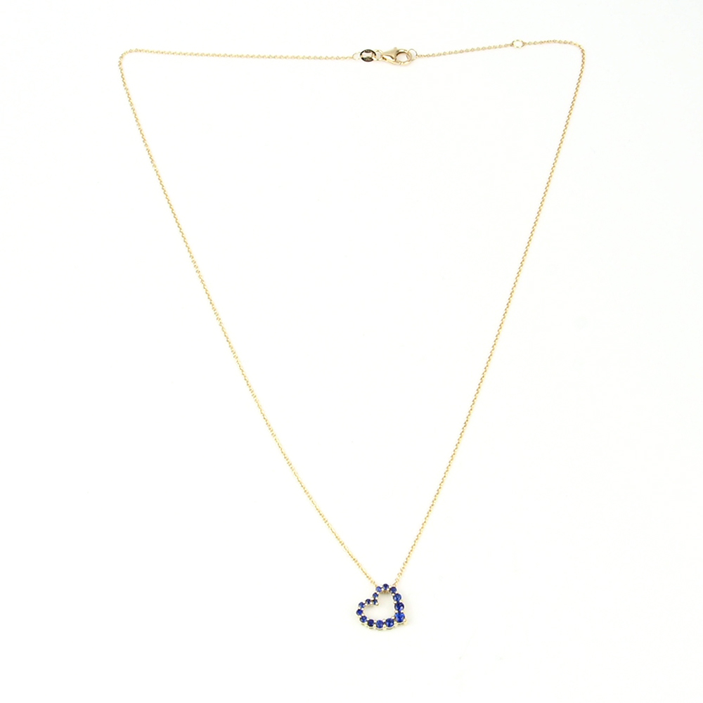 Sapphire Heart Pendant