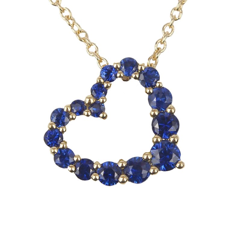 Sapphire Heart Pendant
