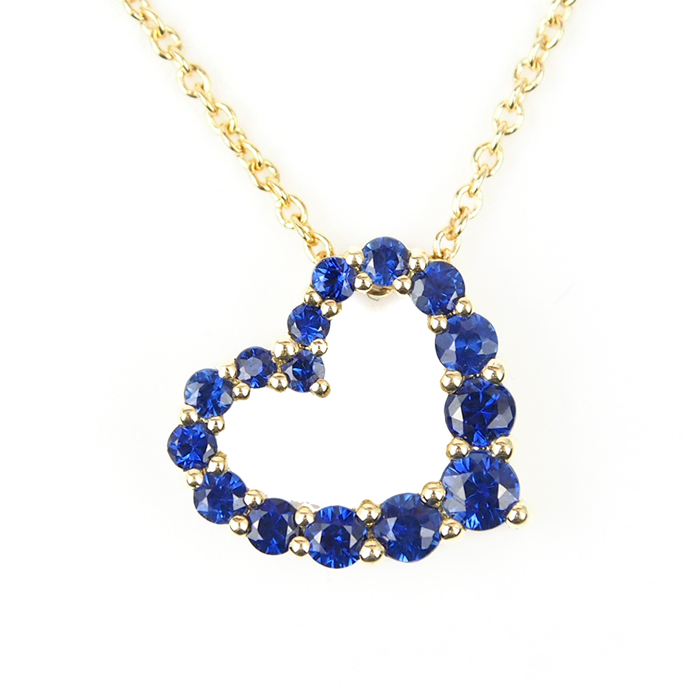 Sapphire Heart Pendant