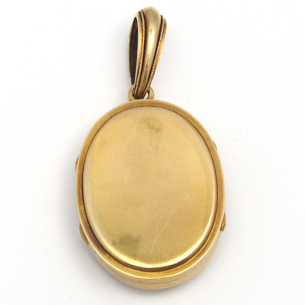 Locket - Antique 15ct Gold Pearl set