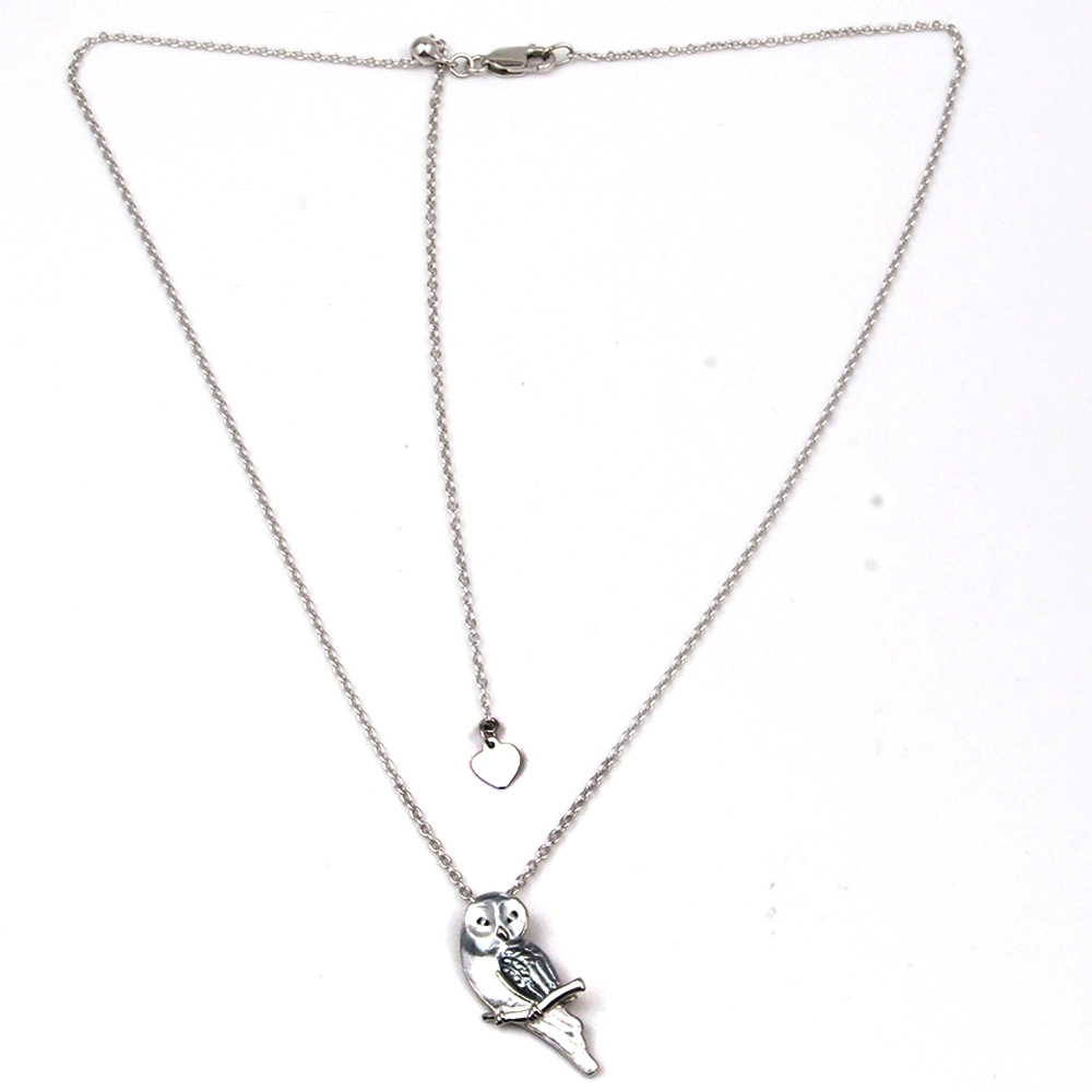 Silver Owl Necklace