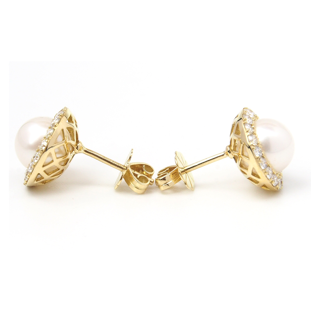 Pearl & Diamond Earrings