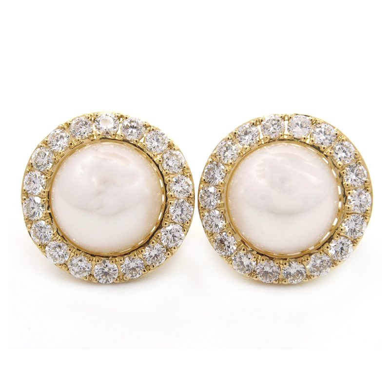 Pearl & Diamond Earrings