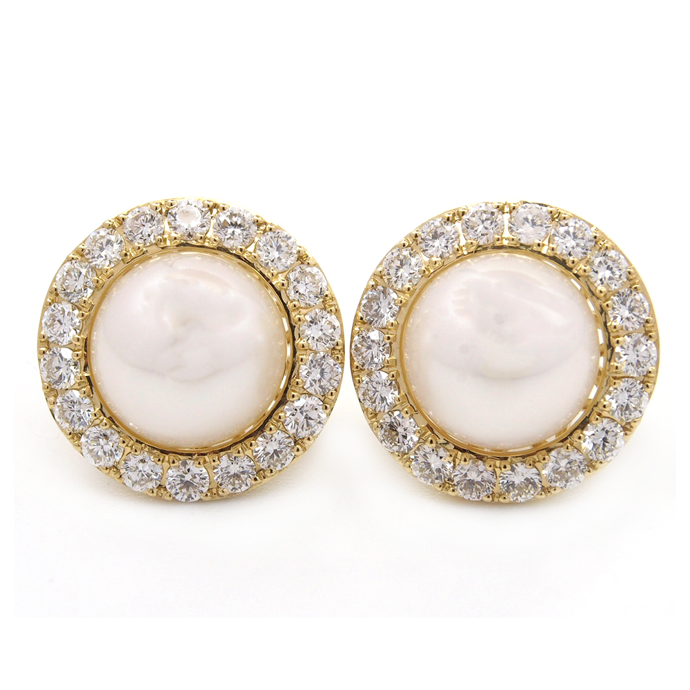 Pearl & Diamond Earrings