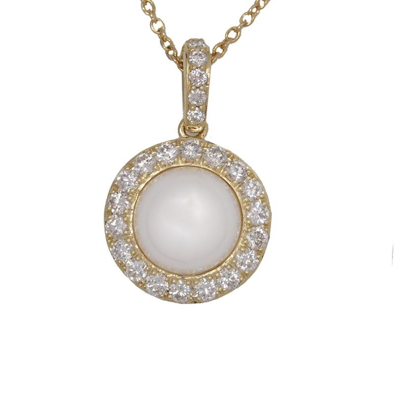 Diamond and Pearl Pendant
