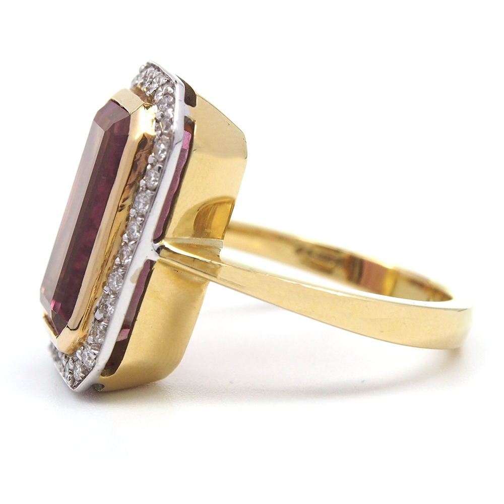 Tourmaline and Diamond Ring - Pink