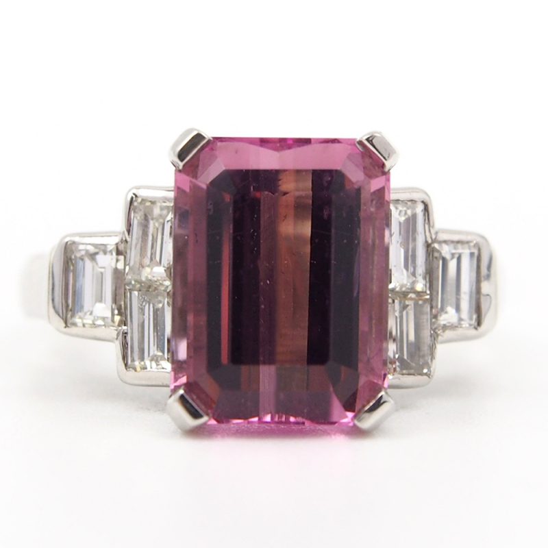 Tourmaline and Diamond Ring - Natural 3.43ct