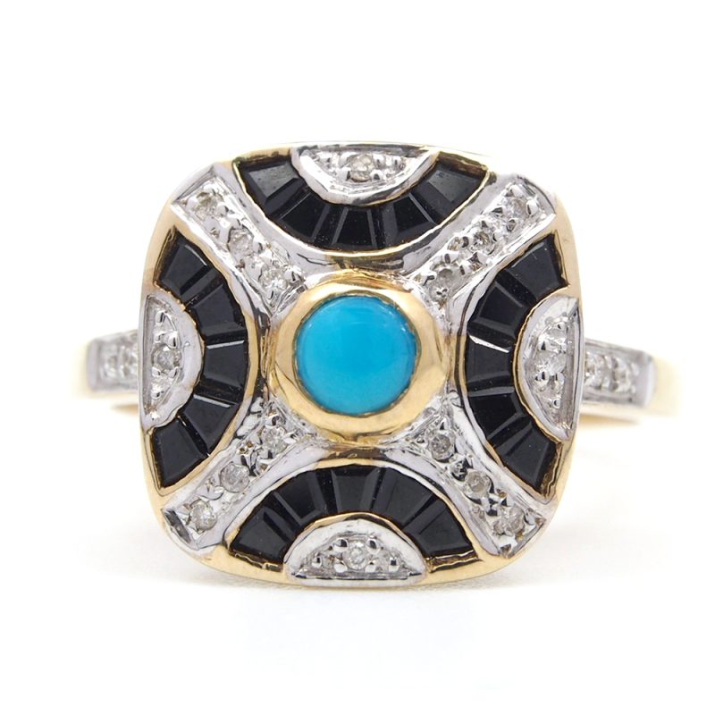 Turquoise and Diamond Ring