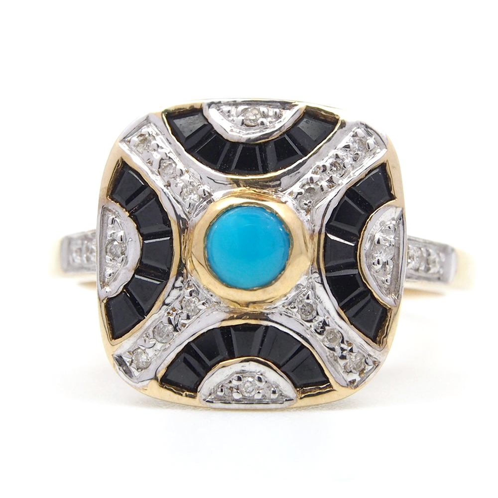 Turquoise and Diamond Ring