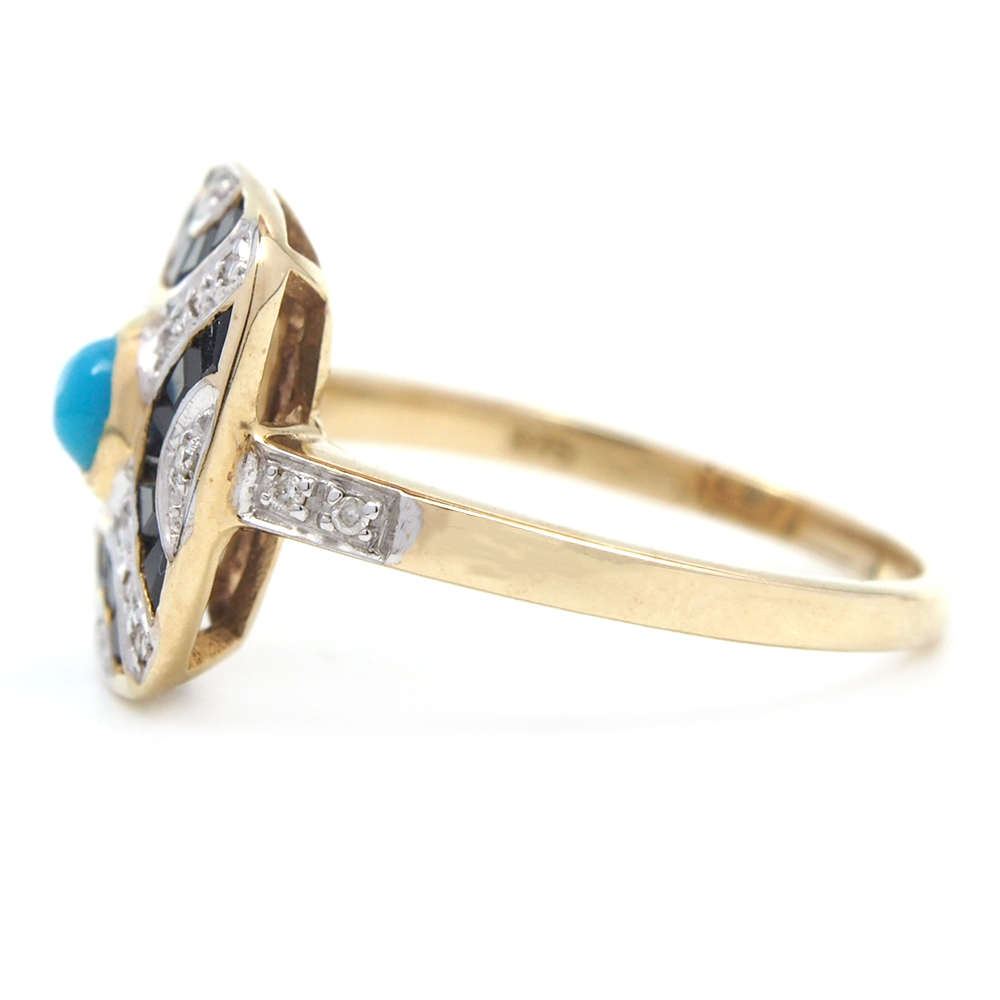 Turquoise and Diamond Ring