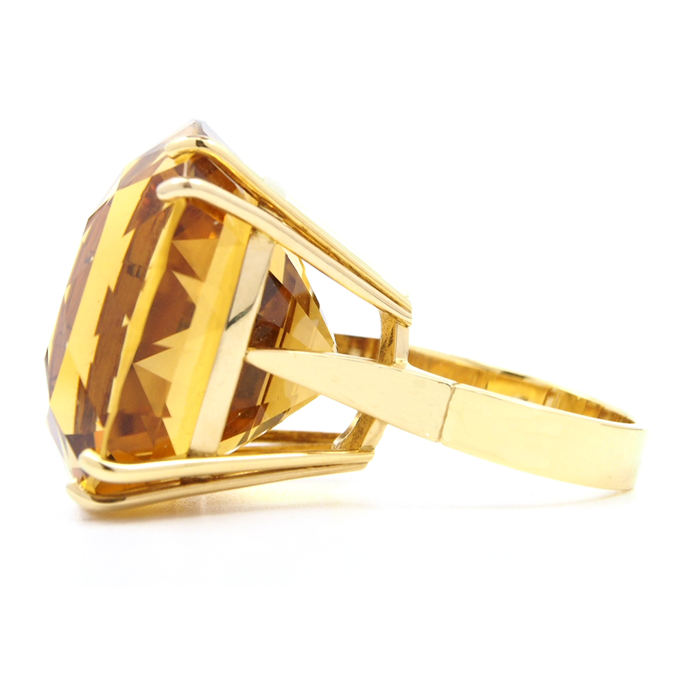 Citrine Single Stone Ring - Natural 65.92ct
