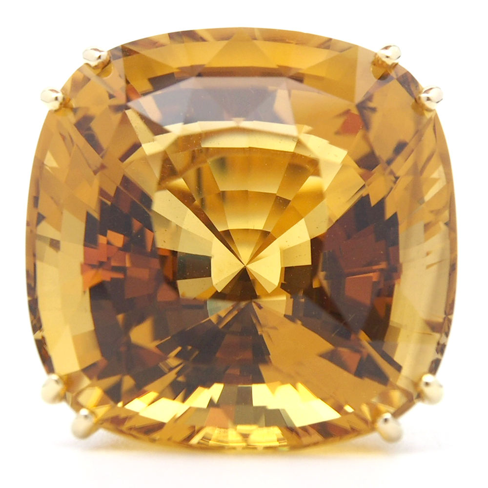 Citrine Single Stone Ring - Natural 65.92ct