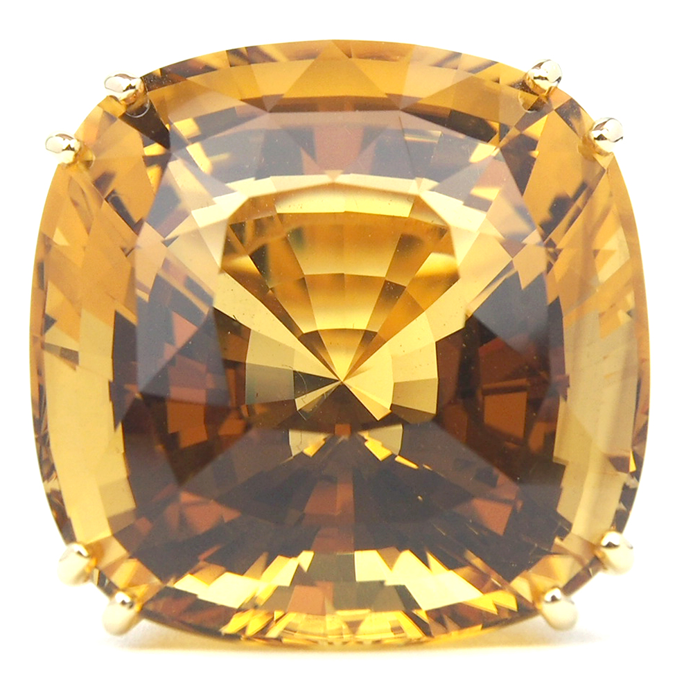 Citrine Single Stone Ring - Natural 65.92ct