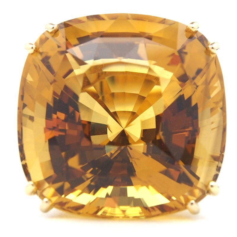 Citrine Single Stone Ring - Natural 65.92ct