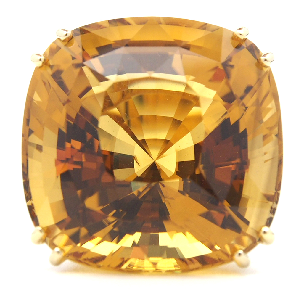 Citrine Single Stone Ring - Natural 65.92ct