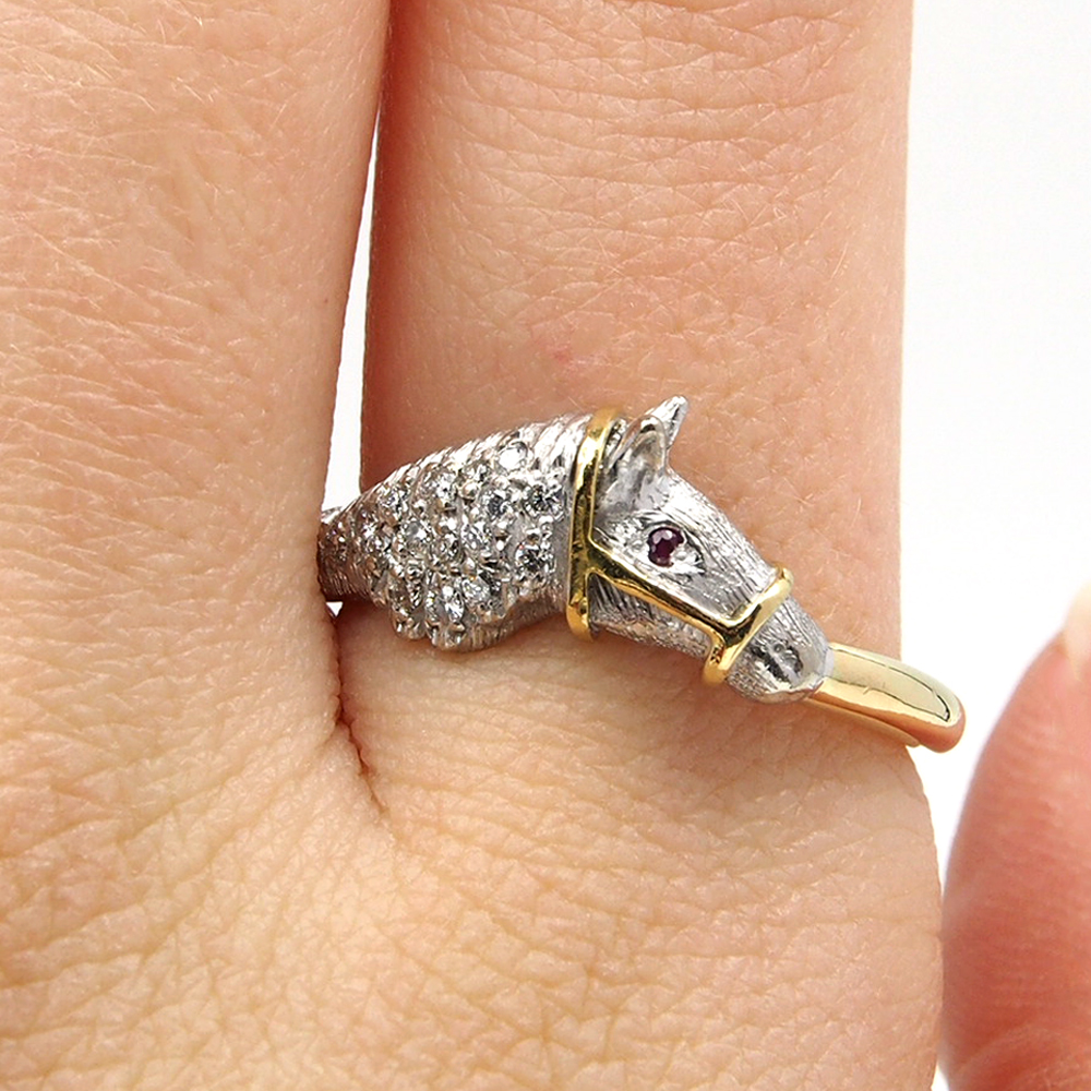 Diamond Horse Ring